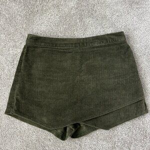 Altar’d State Olive Green Corduroy Skort | Fall Neutral | Size M